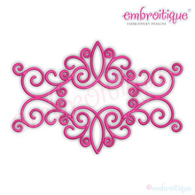 Curly Vintage Double Flourish Font Frame -  Embroitique Machine Embroidery File
