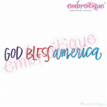 God Bless America - Embroitique Machine Embroidery Design
