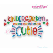 Kindergarten Cutie - Back to school design girls  Embroitique Machine Embroidery Design
