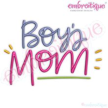 Boys Mom Machne Embroidery Design File Pattern