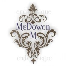 Thompson Damask Font Frame