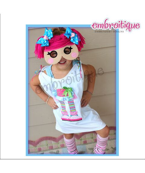 Adorable Girly LaLa Legs and Boy Bubble Toes Shabby Sweet Applique, 2 image