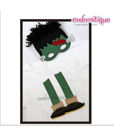 Adorable Girly LaLa Legs and Boy Bubble Toes Shabby Sweet Applique, 3 image