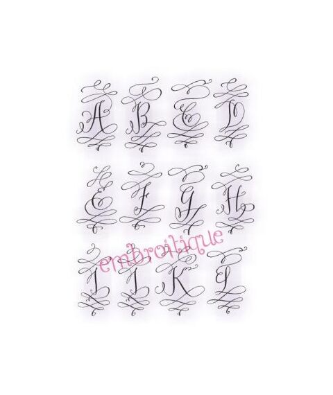Courtly Calligraphy Stunning Ornamental Monogram Set