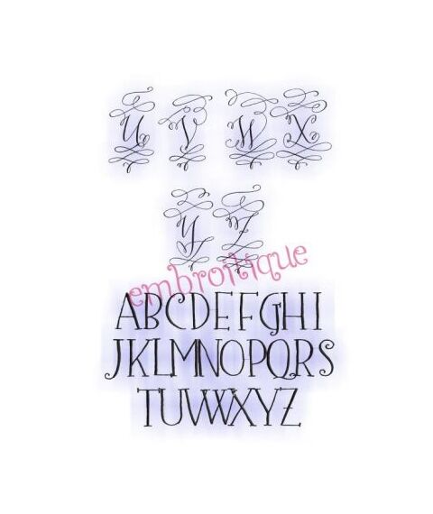 Courtly Calligraphy Stunning Ornamental Monogram Set