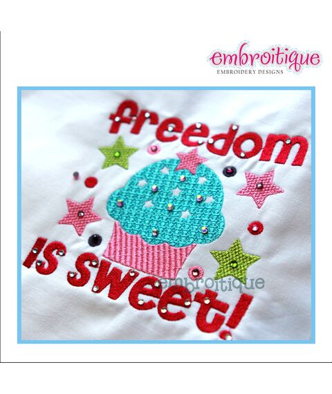Freedom is Sweet Cupcake 4th of July, 2 image