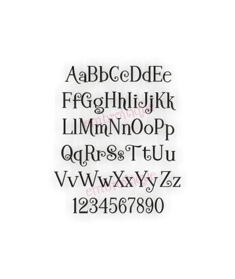 Gracie Embroidery Monogram Font Alphabet Set