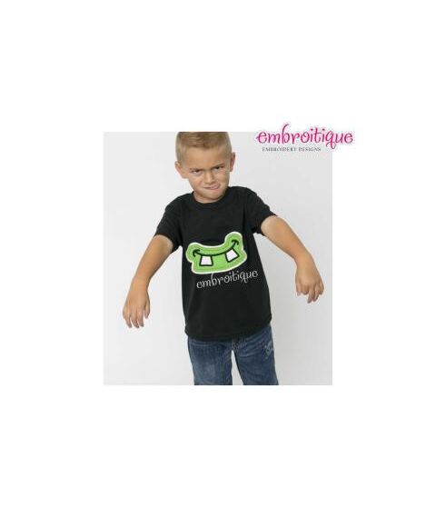 Silly Monster Mouth 2 Applique - Halloween, 4 image