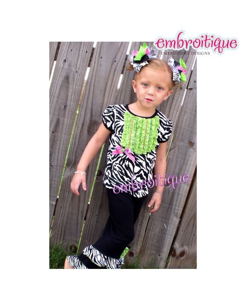 Rhinestones and Ruffles Ruched front shirt - Shabby Sweet, 2 image