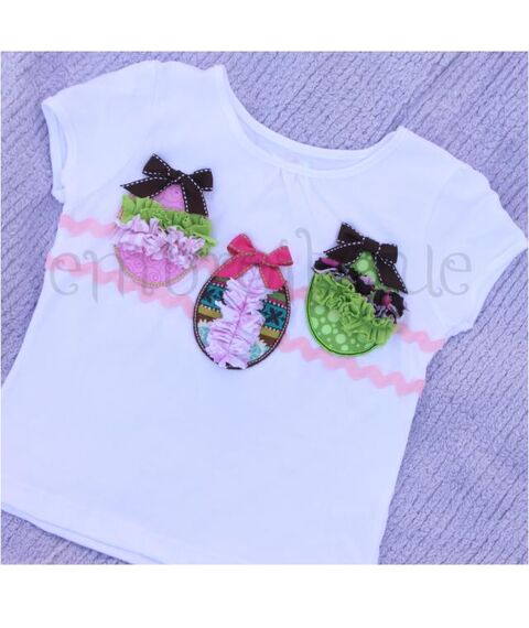 Easter Egg Trio Shabby Sweet Ruched Designs - 5 Sizes Each, 2 image