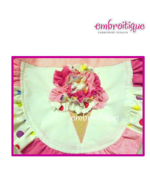ITH Shabby Sweet Ruched Ice Cream Cone, 2 image