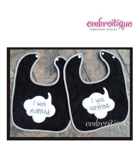 I was Planned and I was a Surprise Baby Twin Raw Edge Set, 2 image