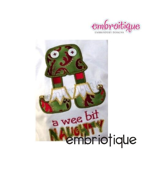 Boy Elf Legs Applique, 2 image