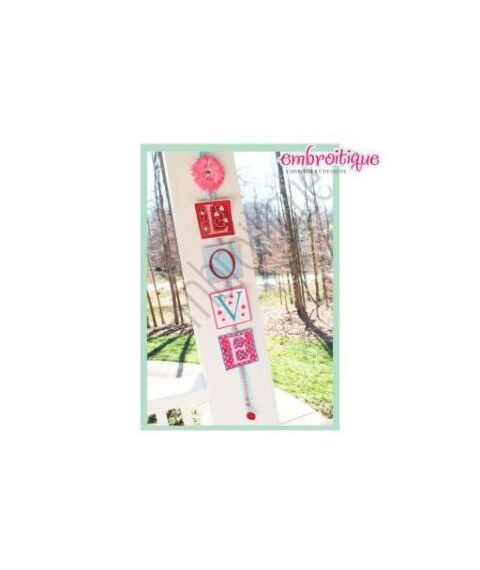 LOVE YOU Applique Block Set, 2 image