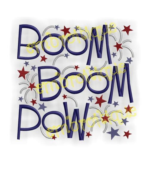 Boom Boom Pow 4th of July Design
