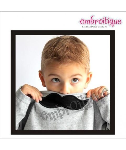 Boy Mustache Little Man Mister Applique