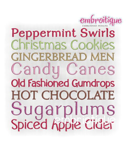 Christmas Candy Word Block