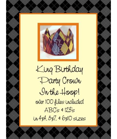 ITH King or Prince Crown Birthday Party Hat 2, 2 image