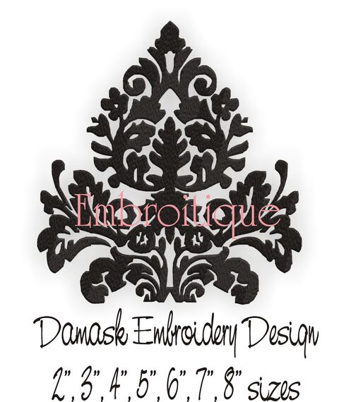 Damask Single Embroidery Design