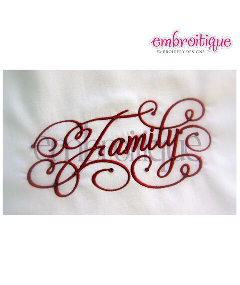 Family Elegant Swirl Scroll Single Design