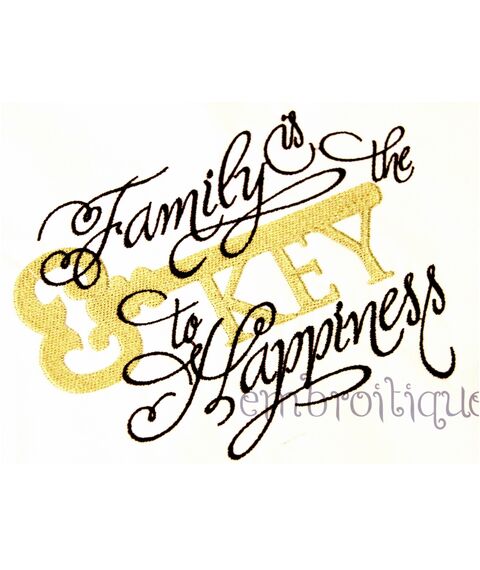 Family is the KEY to Happiness Home Decor Design