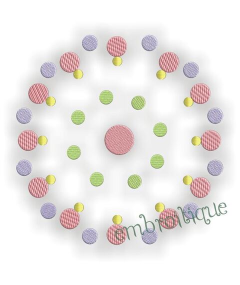 Funky Dots Font Frame