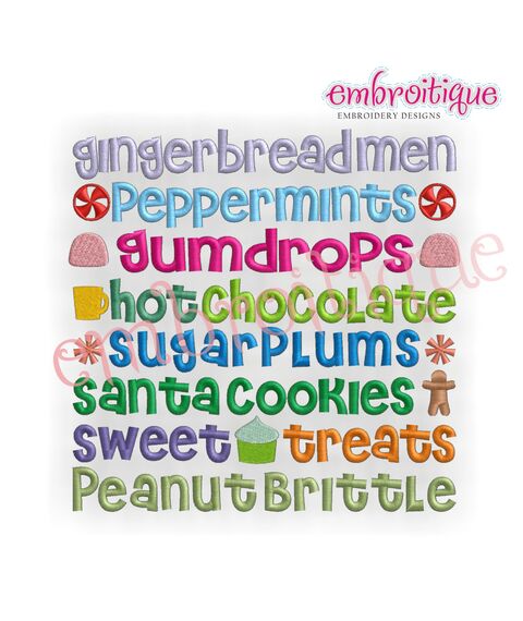 Gingerbread Man Words Adorable Holiday Design