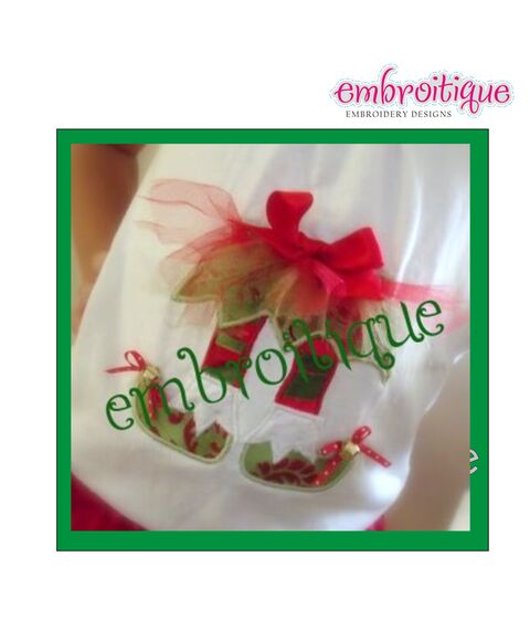 Girlie Elf Shabby Sweet Ruched Tutu Applique
