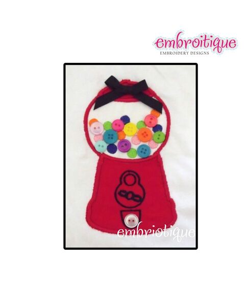 Goodie Goodie Gumballs - Gumball Machine Applique