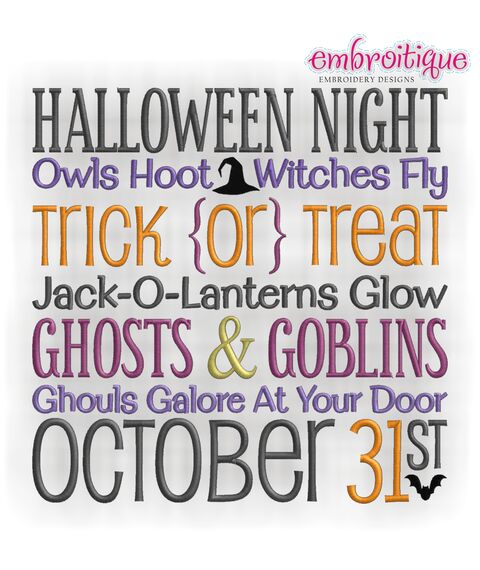 Halloween Night Word Block