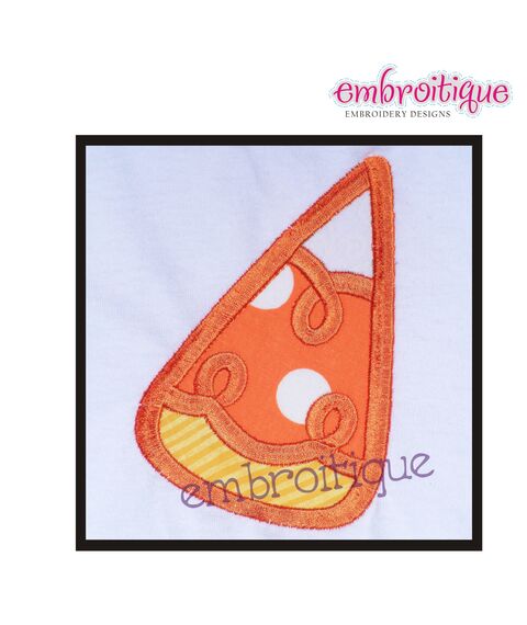 Halloween Swirly Candy Corn Applique