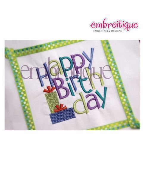Happy Birthday Block With Presents