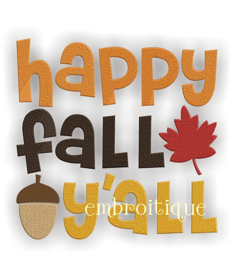 Happy Fall Y'all Thanksgiving Southern Design