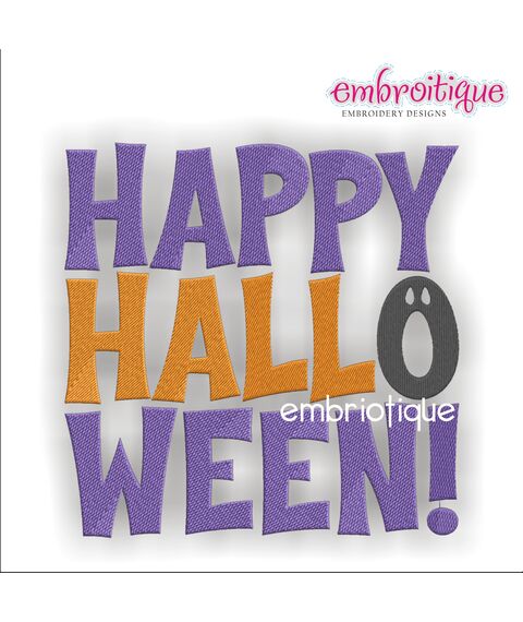 Happy Halloween Block - Ghost "O"