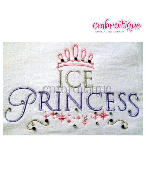 Ice Princess Embroidery Design