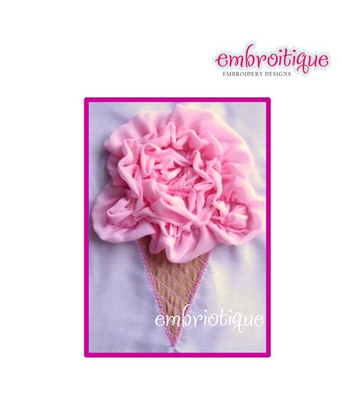ITH Shabby Sweet Ruched Ice Cream Cone