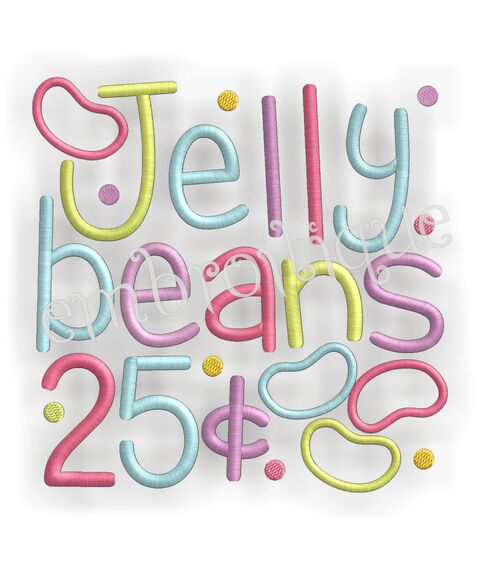 Jelly Beans Block Great for Easter and All Year Round