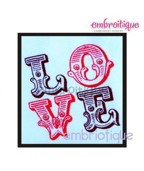Love Line Block Design - Valentine's Day - Wedding - Every day