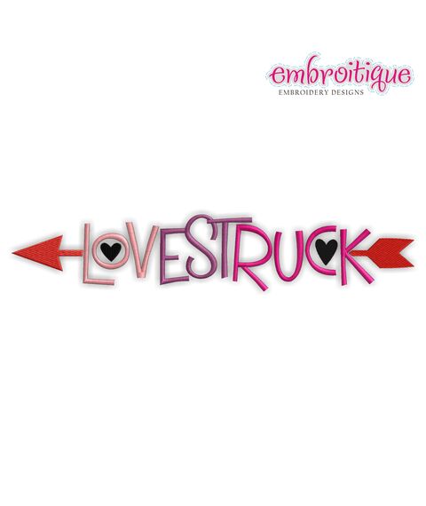 Love Struck Valentine's Day Embroidery Design