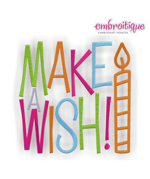 Make a Wish Block - Great Boy and Girl Birthday Design