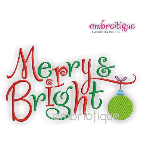 Merry and Bright Christmas Design