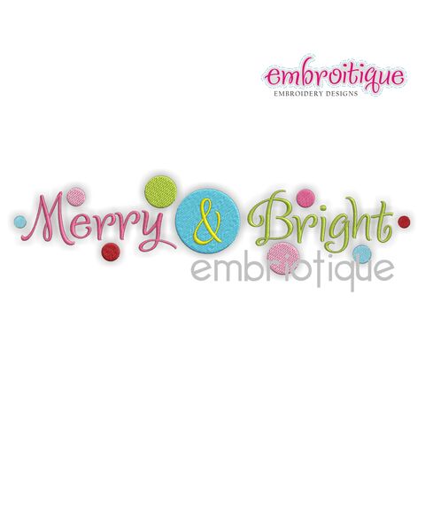 Merry and Bright with Dots Christmas Whimsical Designs