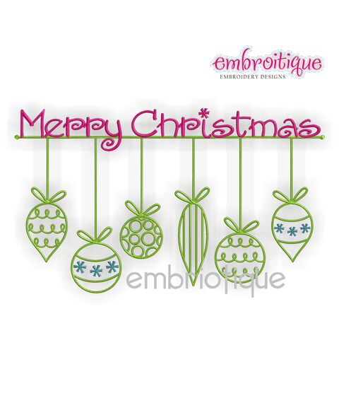 Merry Christmas with Ornaments