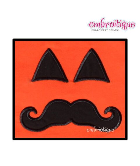 Mister Mustache Pumpkin Face Halloween