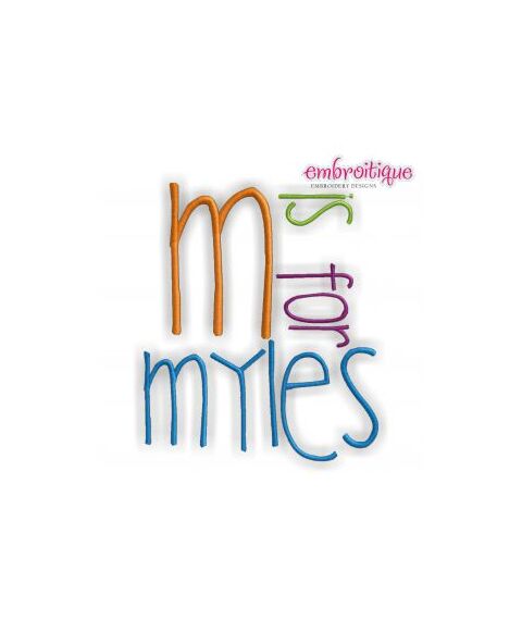Myles Monogram Font Set - Perfect for boys and girls