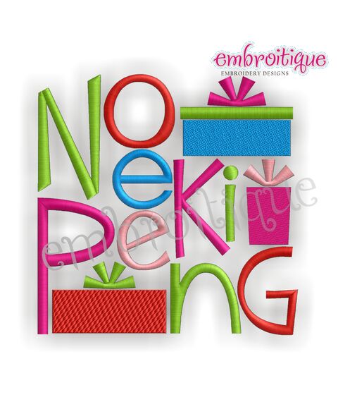 No Peeking Christmas Whimsical Design