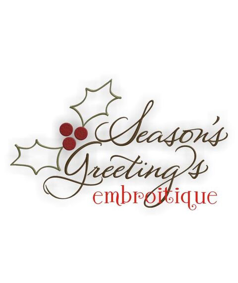 Season's Greetings Script Holiday Design