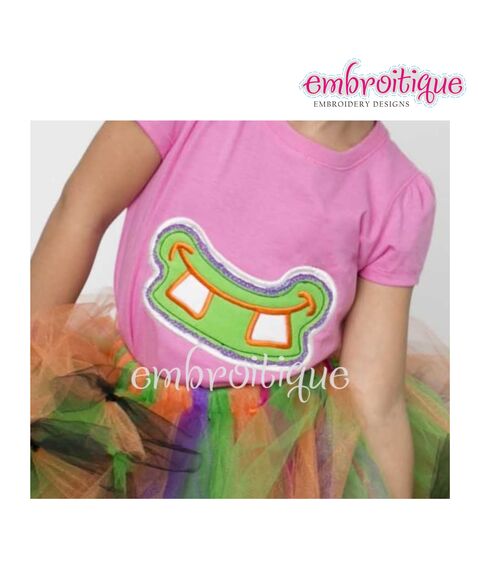 Silly Monster Mouth 2 Applique - Halloween