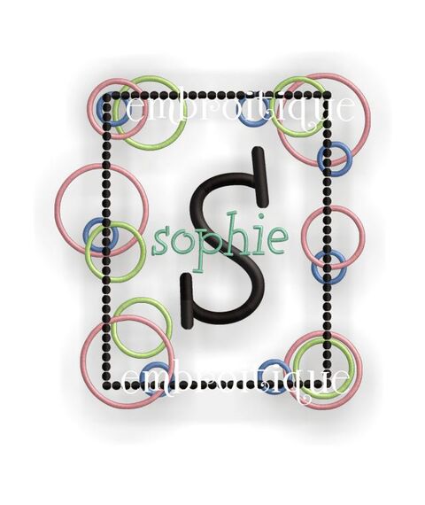 Sophie Ring Bubble Font Frame