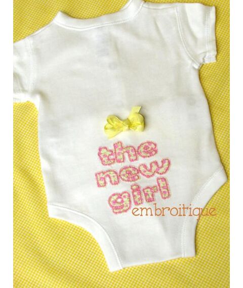 The New Girl Baby Girl Raw Edge Applique, 2 image